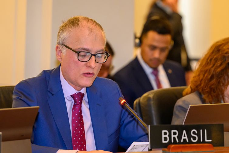 Washington (DC), 06/01/2026 - Embaixador Benoni Belli participa de reunião Especial do Conselho Permanente da OEA. Foto: Juan Manuel Herrera/OEA