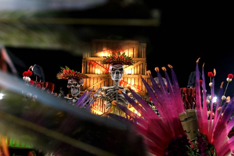 Rio de Janeiro (RJ), 11/02/2024 - Desfile da escola de samba Salgueiro, do Grupo Especial do carnaval carioca, no Sambódromo da Marquês de Sapucaí. Foto: Tânia Rêgo/Agência Brasil