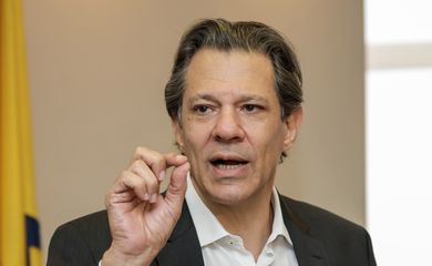 São Paulo 29/09/2023, O ministro da Fazenda, Fernando Haddad, concede nesta sexta-feira (29) entrevista sobre a fase de leilões do programa Desenrola Brasil. Foto: Marcelo Justo/ Ministério da Fazenda