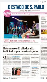 Capa do Jornal O Estado de S. Paulo Edição 2024-07-05