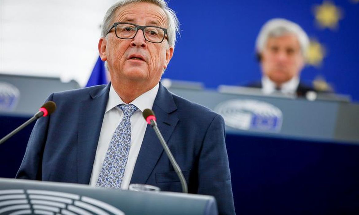 O presidente da Comissão Europeia, Jean-Claude Juncker, apresenta suas prioridades para a União Europeia para os quatro anos de mandato