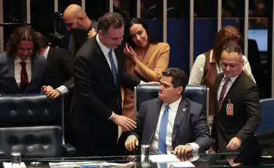 Brasília-DF 01/02/2025 Senador Davi alcolumbre foi eleito novo presidente do Senado Nacional. Foto Antônio Cruz/ Agência Brasil.