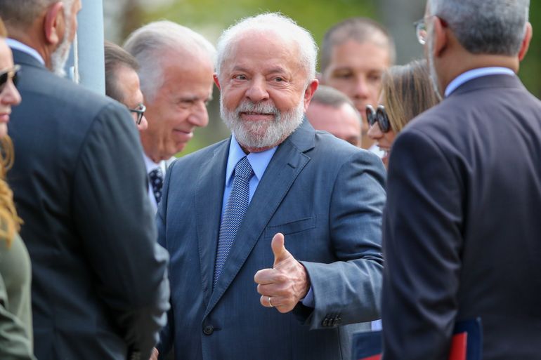 Brasília, DF 05/09/2023 O presidente Luiz Inácio Lula da Silva participa do encerramento dos cursos de formação profissional da Polícia Federal, na sede da Academia Nacional de Polícia, em Brasília Também presentes o ministro da Justiça e Segurança Pública, Flávio Dino, e o diretor-geral da Polícia Federal, Andrei Rodrigues. Foto: Fabio Rodrigues-Pozzebom/ Agência Brasil