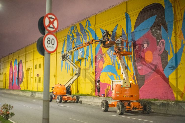 Rio de Janeiro - Começa oficialmente no próximo domingo (27) a exposição de arte urbana “Rua Walls”, que reúne 18 artistas cujas obras foram pintadas nos muros do Porto do Rio de Janeiro, entre os armazéns 10 e 18 da Avenida Rodrigues Alves, na
