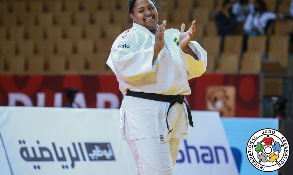 Beatriz Souza, campeã no Grand Slam de Abu Dhabi 2022, na categoria até 71 kg