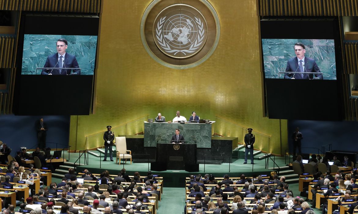 Presidente Jair Bolsonaro discursa na Assembleia Geral da ONU 