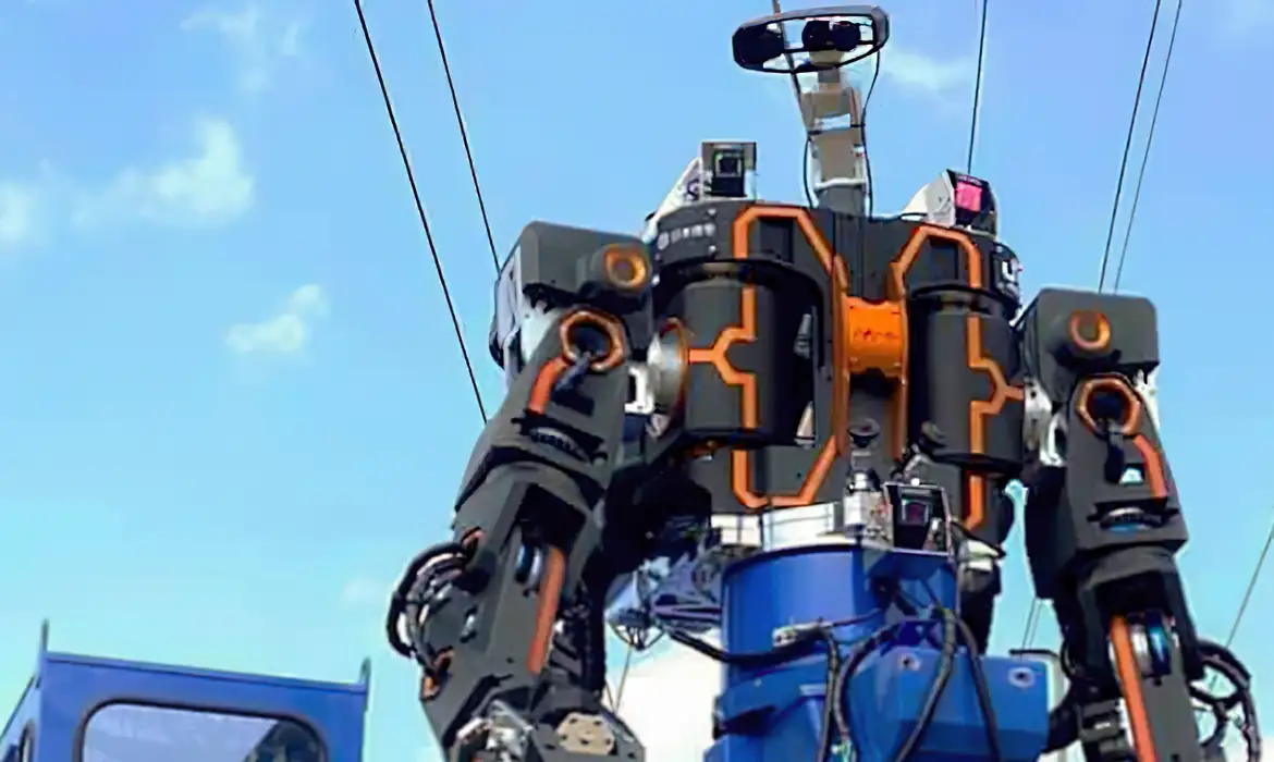 Brasília (DF) 04/07/2024 - O novo robô humanoide apresentado pela West Japan Railway foi projetado para fazer manutenção das linhas, especialmente para trabalhar em altura a cortar ramos ou pintar armações metálicas.
Foto: Robot humanóide West Japan Railway/ X