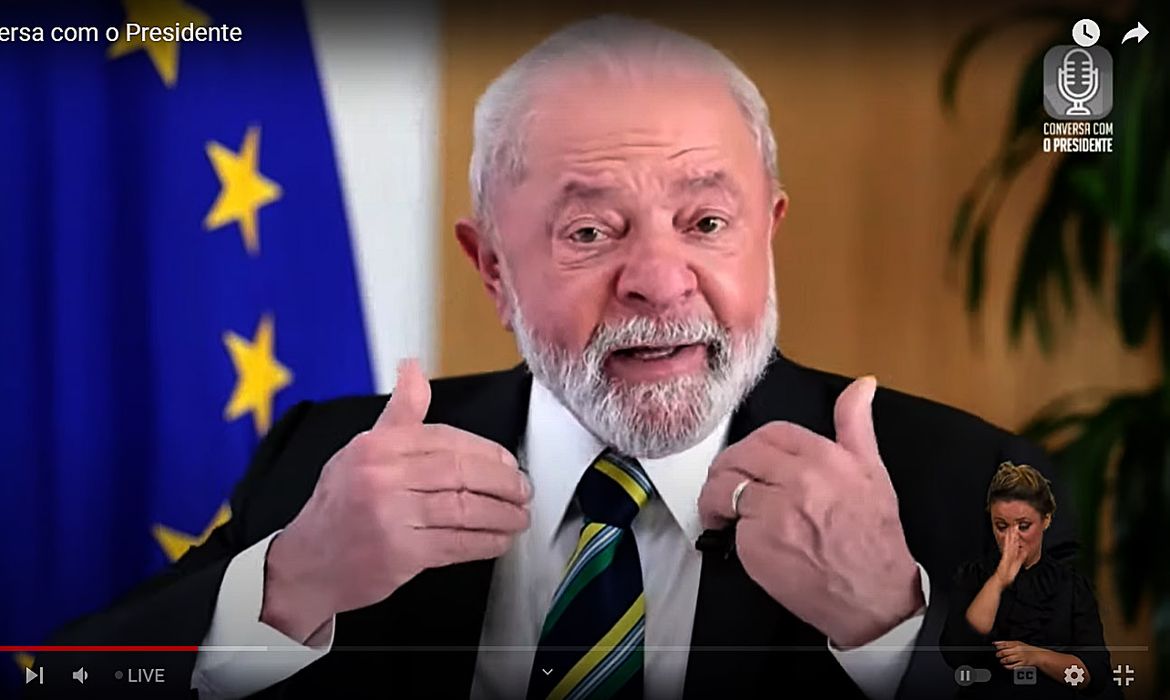 Bruxelas, Bélgica, 18.07.2023 - Presidente Lula é entrevistado por Marcos Uchoa no programa Conversa com o Presidente, em Bruxelas, Bélgica. Imagem: TV Brasil