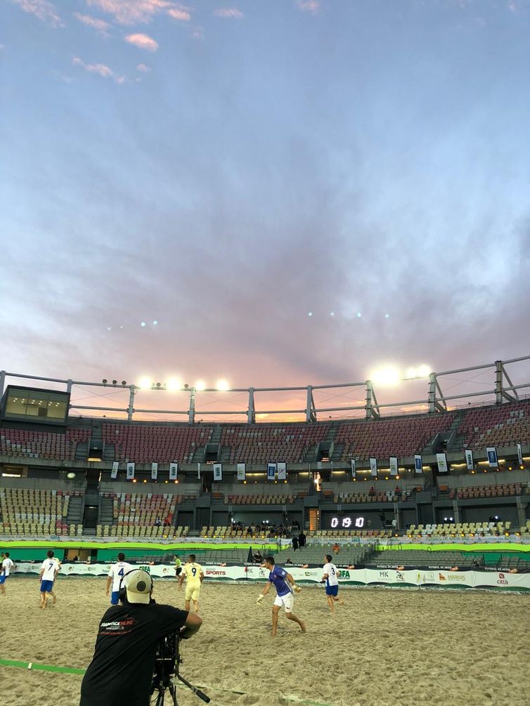 Arena Gladiadores da Bola montada no Parque Olímpico do Rio de Janeiro