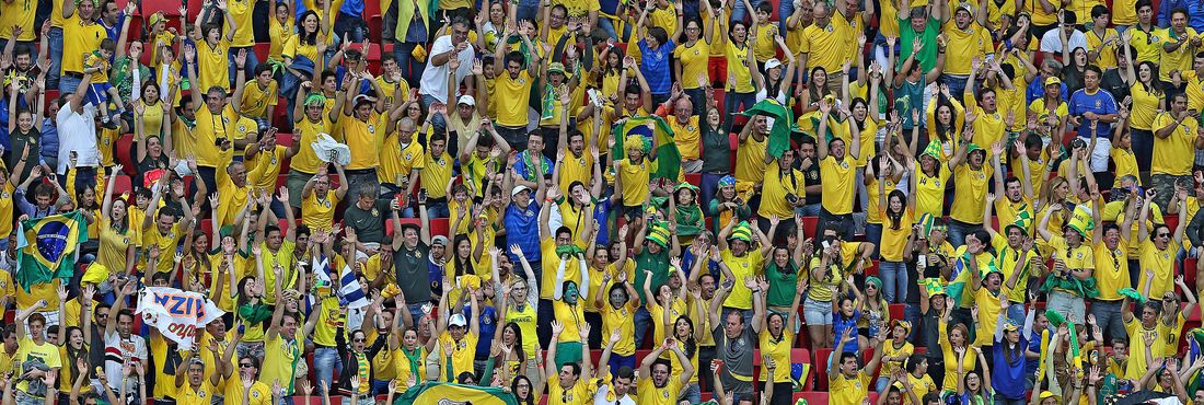 Torcida brasileira durante a Copa do Mundo