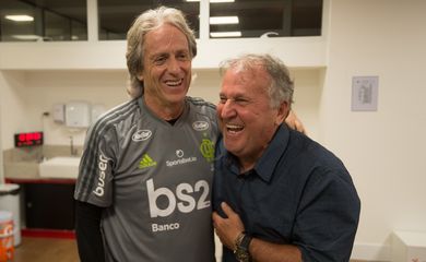 Jorge Jesus e Zico, dois personagens que marcaram o futebol do Flamengo