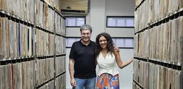 Cibele Tenório e o biógrafo Paulo César de Araújo 