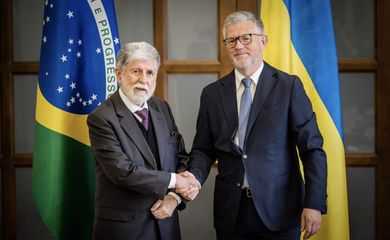 Ucrania - Celso Amorim se reúne com vice-chanceler da Ucrânia, Andrij Melnyk. Foto: TWITTER/Andrij Melnyk