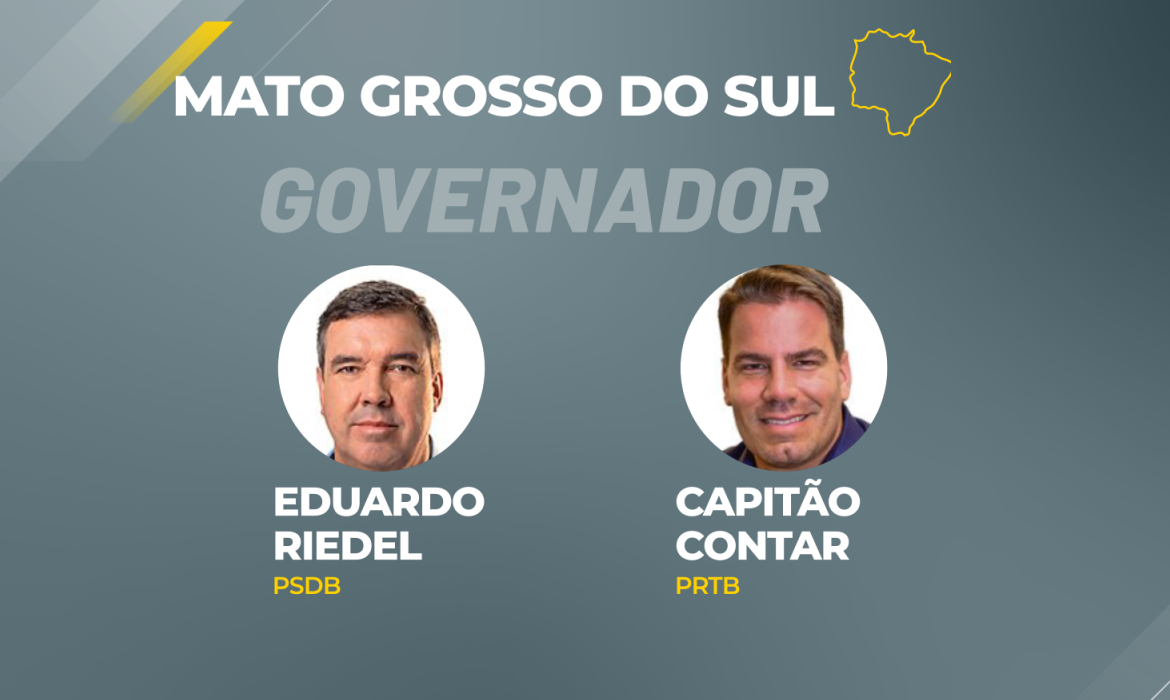 Candidatos a governador que disputam o segundo turno em Mato Grosso do Sul.