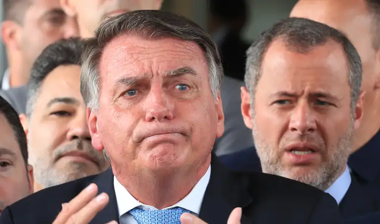 Brasília (DF), 26/03/2025 - Ex-presidente Jair Bolsonaro durante declaração a imprensa após virar Réu no STF. Foto: Lula Marques/Agência Brasil