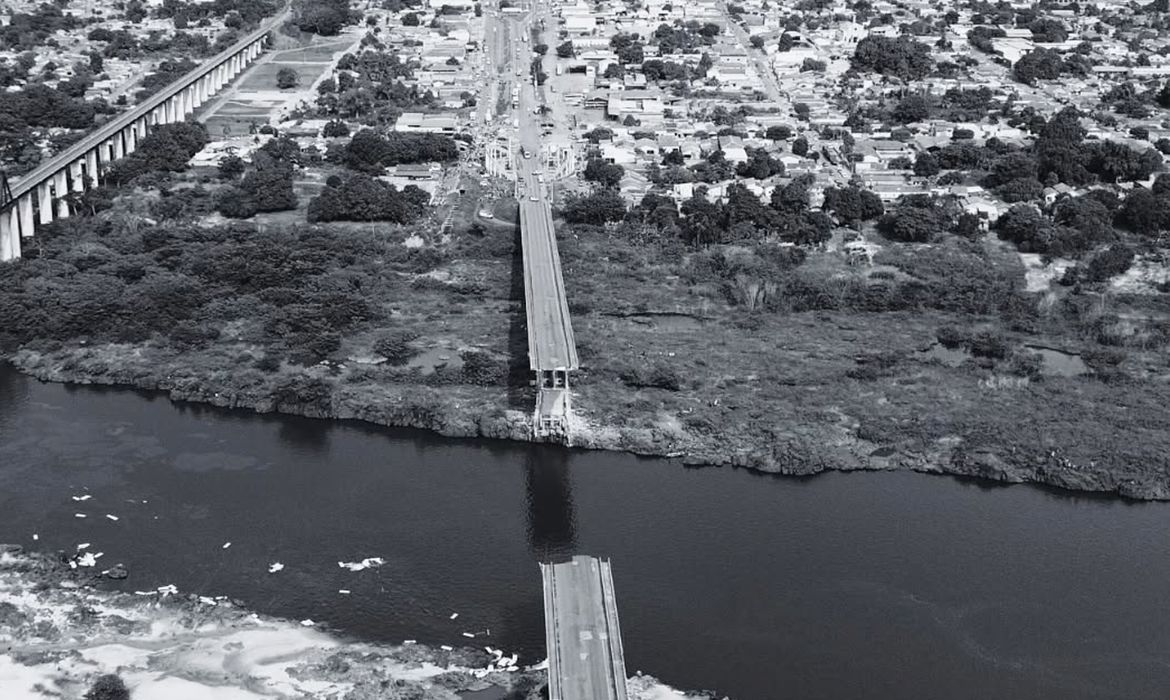Estreiro MA 23/12/2024  Ponte Juscelino Kubitschek de Oliveira, que liga os municípios de Estreito, no Maranhão, e Aguiarnópolis, no Tocantins que desabou. Foto Prefeitura de Estreito.