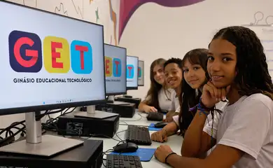 Rio de Janeiro (RJ), 20/02/2025 - Alunos membros  do grêmio estudantil, no GET ( Ginásio Educacional Tecnológico) Ceará, em Inhaúma, zona norte da cidade Foto: Tânia Rêgo/Agência Brasil