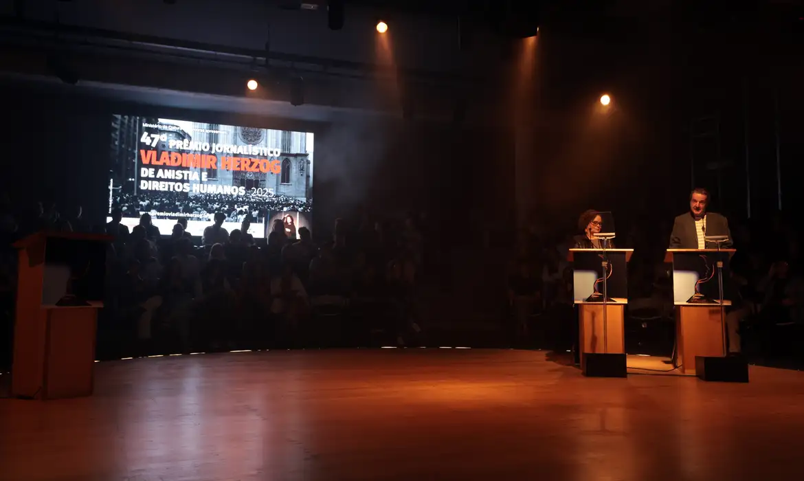 São Paulo (SP), 27/10/2025 - 47º Prêmio Vladimir Herzog de Anistia e Direitos Humanos, no TUCA - PUC/SP. Foto: Paulo Pinto/Agência Brasil
