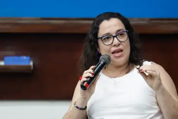 Fernando Frazão/Agência Brasil Rio de Janeiro (RJ) 22/10/2024 - A professora Érica Sarmiento debate Educação e Ações Afirmativas na Universidade do Estado do Rio de Janeiro (Uerj). Foto: Fernando Frazão/Agência Brasil