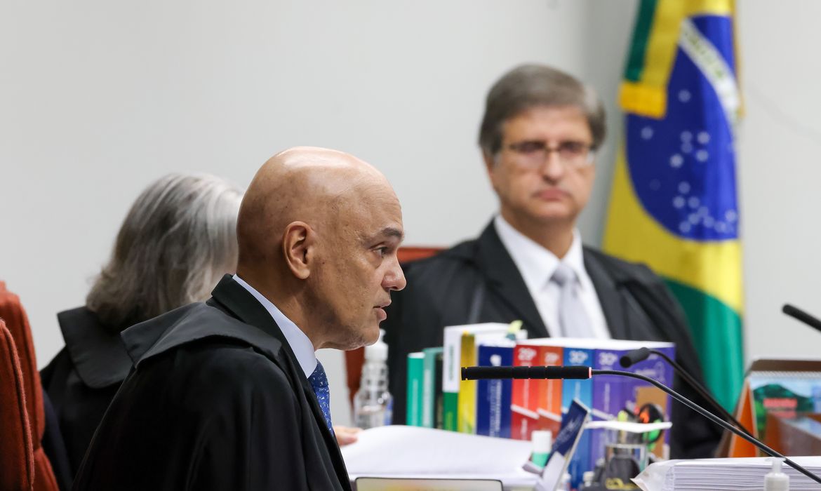 Antonio Augusto/STF Brasília (DF) 25/03/2025 - Ministro Alexandre de Moares - O Supremo Tribunal Federal (STF) começa a julgar, o ex-presidente Jair Bolsonaro e mais sete denunciados pela trama golpista vão se tornar réus na ação. O caso será julgado pela Primeira Turma da Corte, colegiado formado por cinco dos 11 ministros que compõem o tribunal. Foto: Antonio Augusto/STF