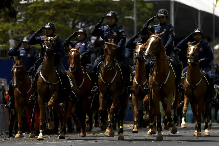  Esquadrões de Polícia Montada no desfile cívico-militar de 07 de setembro na Esplanada dos Ministérios.