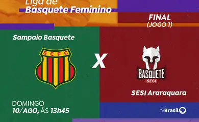 Brasília (DF), 25/07/2025 - TV Brasil exibe, ao vivo, neste domingo (10), às 13h45, o embate entre Sampaio Basquete e Sesi Araraquara pela Liga de Basquete Feminino (LBF). TV Brasil
