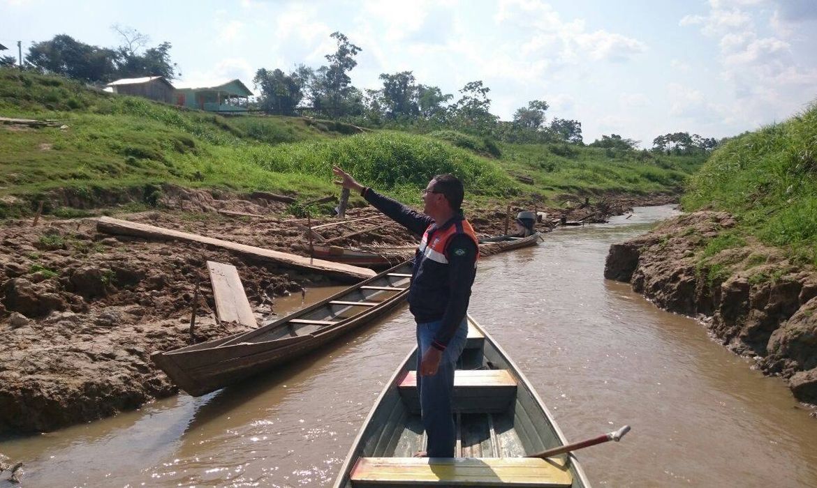 Seca deixa 11 municípios do Amazonas em situação de alerta (Divulgação/Defesa Civil do Amazonas) 