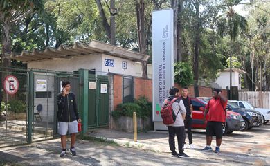 São Paulo (SP), 16/04/2024 - Fachada do Instituto Federal de Educação, Ciência e Tecnologia de São Paulo, no Canindé, durante greve nacional por reajuste salarial. Foto: Rovena Rosa/Agência Brasil