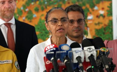 Brasília (DF), 10/07/2024 - Ministra do Meio Ambiente, Marina Silva, fala durante entrevista coletiva no Palácio do Planalto. Foto: Antônio Cruz/Agência Brasil
