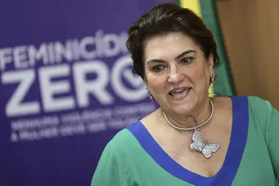 Brasília (DF), 07/08/2025 - A ministra das Mulheres, Márcia Lopes, toma café da manhã com jornalistas e apresenta o novo painel do Ligue 180. Foto: Marcelo Camargo/Agência Brasil