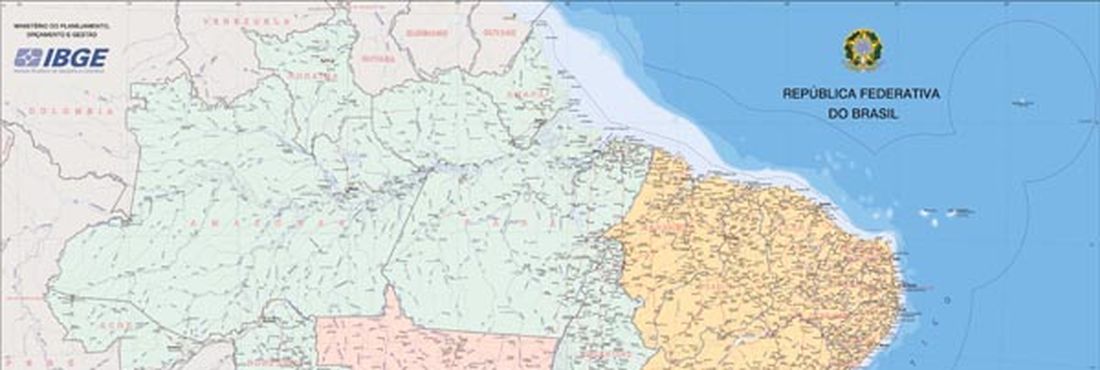 Novo mapa do Brasil IBGE divulga novo mapa do Brasil