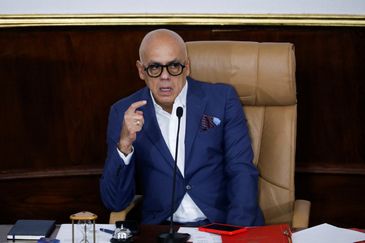 Jorge Rodríguez, presidente da Assembleia Nacional da Venezuela 
22/12/2025
REUTERS/Leonardo Fernandez Viloria