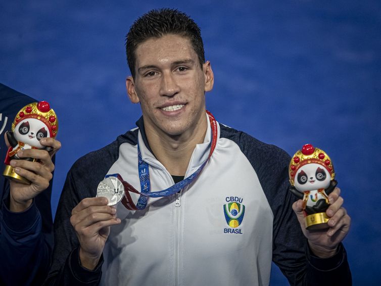 Eduardo Moraes fatura prata nos 400m livre - natação - Jogos Mundiais Universitários - em 01/08/2023
