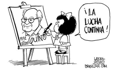 Brasília (DF), 29/09/2024 - Personagem de histórias Mafalda. Foto: Carlos Latuff/Divulgação