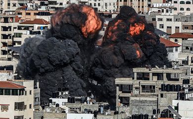 Palestina. 28/10/2023   Israel amplia ataques e determina que população de Gaza vá para o Sul.
Foto: REUTERS/Mohammed Talatene