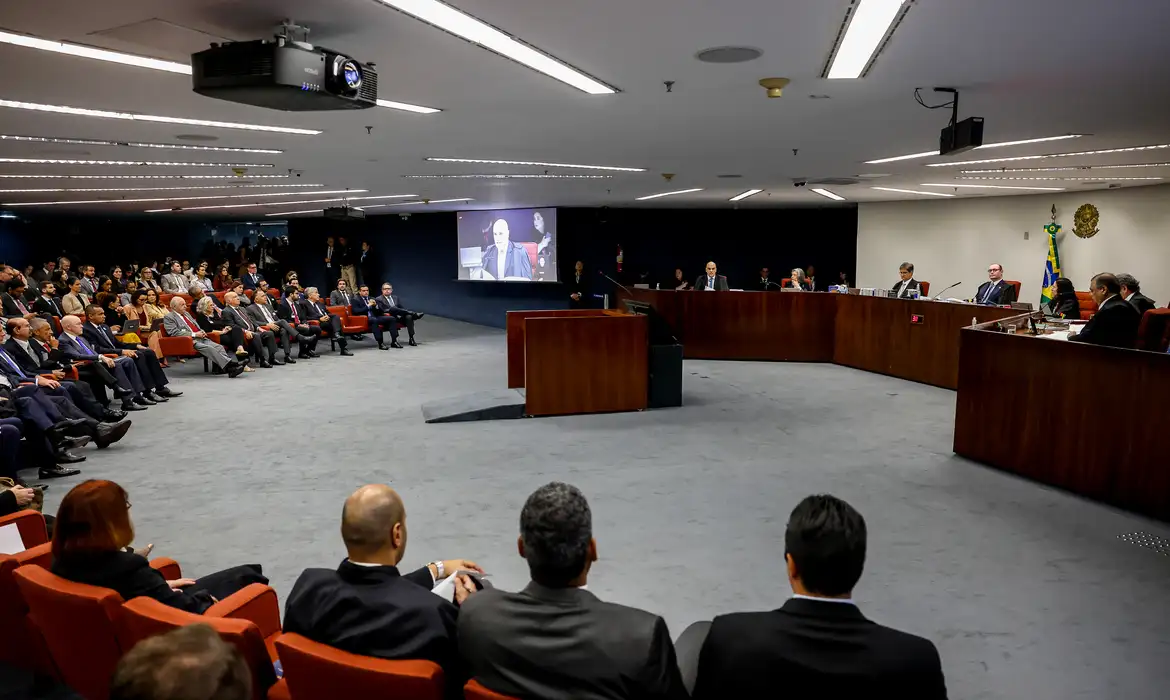 Brasília (DF) 25/03/2025 - O Supremo Tribunal Federal (STF) começa a julgar, o ex-presidente Jair Bolsonaro e mais sete denunciados pela trama golpista vão se tornar réus na ação.
O caso será julgado pela Primeira Turma da Corte, colegiado formado por cinco dos 11 ministros que compõem o tribunal. 
Foto: Antonio Augusto/STF