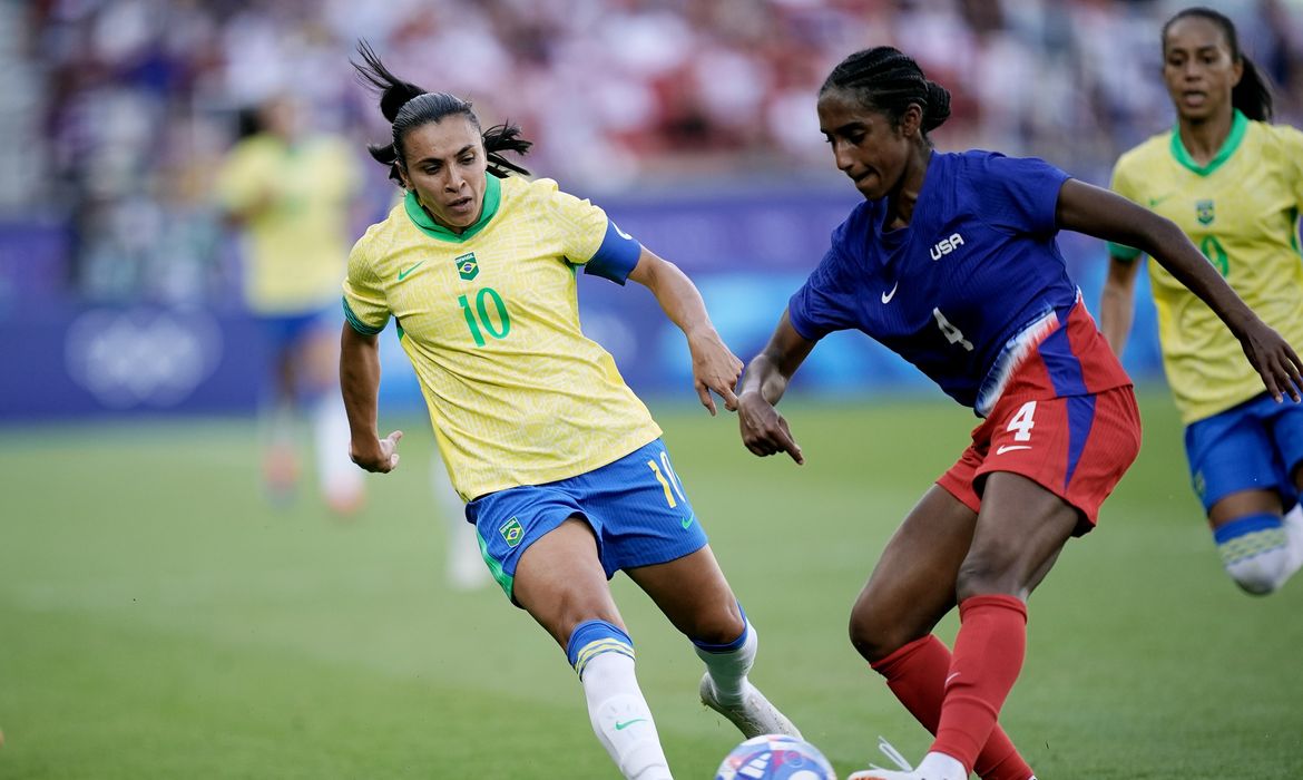 Marta - final Brasil x EUA - paris 2024 - seleção feminina - futebol - em 10/08/2024