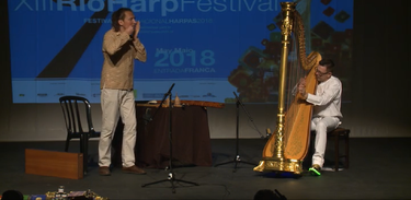 Partituras exibe apresentação do duo Mikuskovics Baum durante o Rio Harp Festival 2018