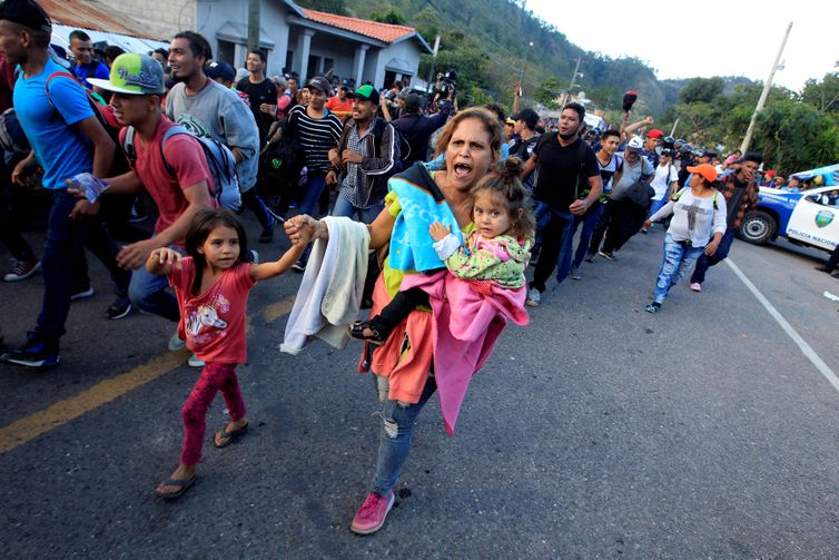 Imigrantes, hondurenhos, Caravana, EUA