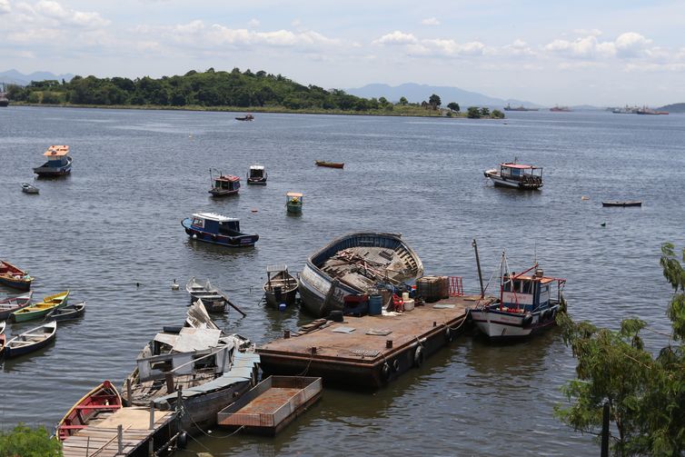 Embarcações abandonadas na Baía de Guanabara -Tânia Rêgo/Agência Brasil