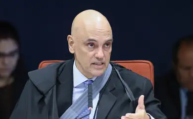 Brasília (DF), 22/04/2025 - Ministro Alexandre de Moraes durante sessão de julgamento da denúncia sobre o núcleo 2 da PET 12.100. Foto: Antonio Augusto/STF