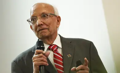 Brasília (DF), 19/03/2025 - O especialista em ciências do solo e prêmio Nobel da Paz, Rattan Lal, durante o encontro promovido pela Embrapa: 