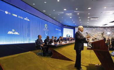 Brasília - Presidente Michel Temer durante a abertura do 8º Fórum Mundial da Água ( Beto Barata/PR)