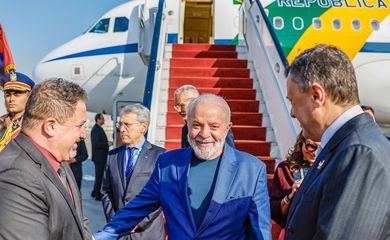 Cairo, Egito, 14.02.2024 - Presidente da República, Luiz Inácio Lula da Silva, desembarca no Cairo, Egito. Foto: Ricardo Stuckert/PR