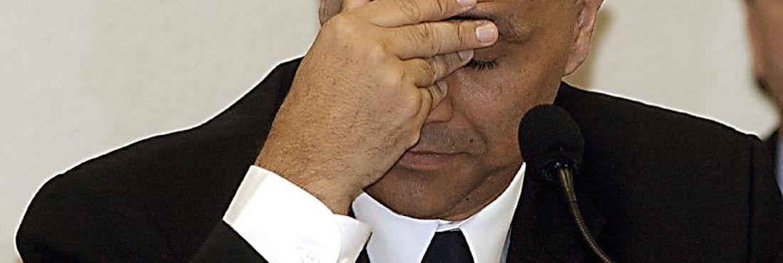 O publicitário Marcos Valério quando esteve na Comissão Parlamentar Mista de Inquérito (CPMI) que investigou denúncias de corrupção nos Correios.