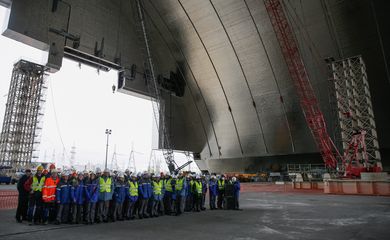 Proteção de aço para a Usina de Chernobyl