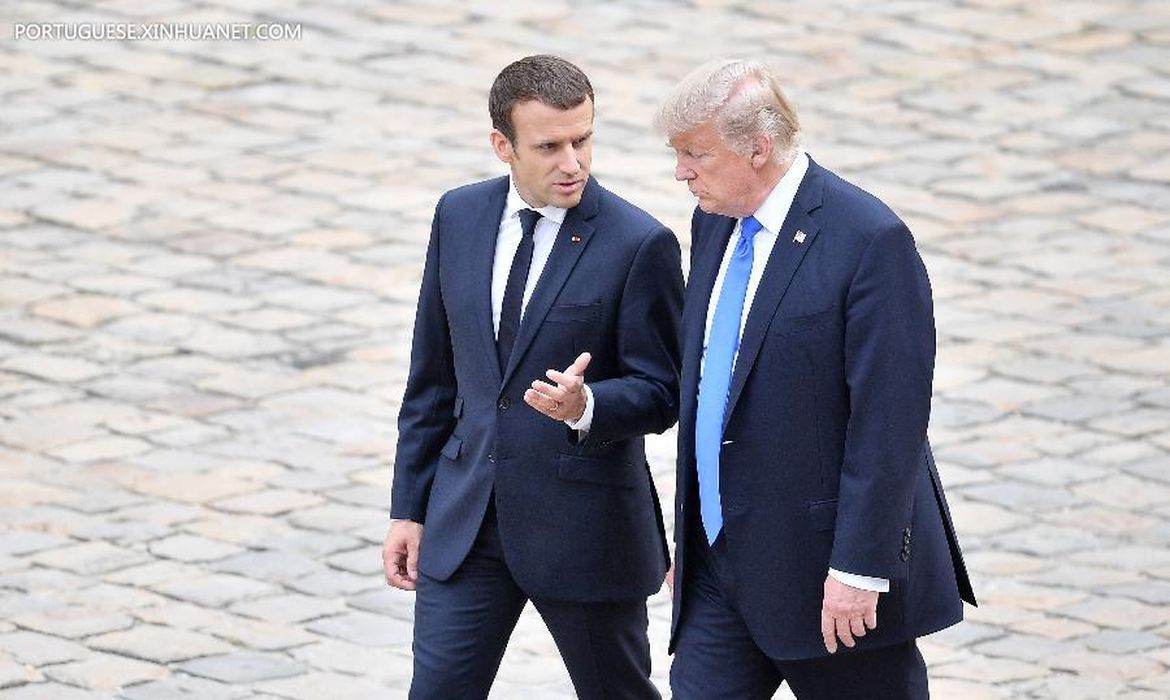 Macron e Trump conversaram sobre mudanças climáticas, comércio e segurança  
