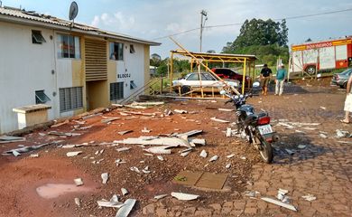Estragos provocados pela chuva em Santa Catarina (Divulgação/Defesa Civil)