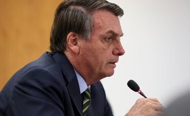 Presidente da República Jair Bolsonaro, durante videoconferência com Governadores do Sudeste.