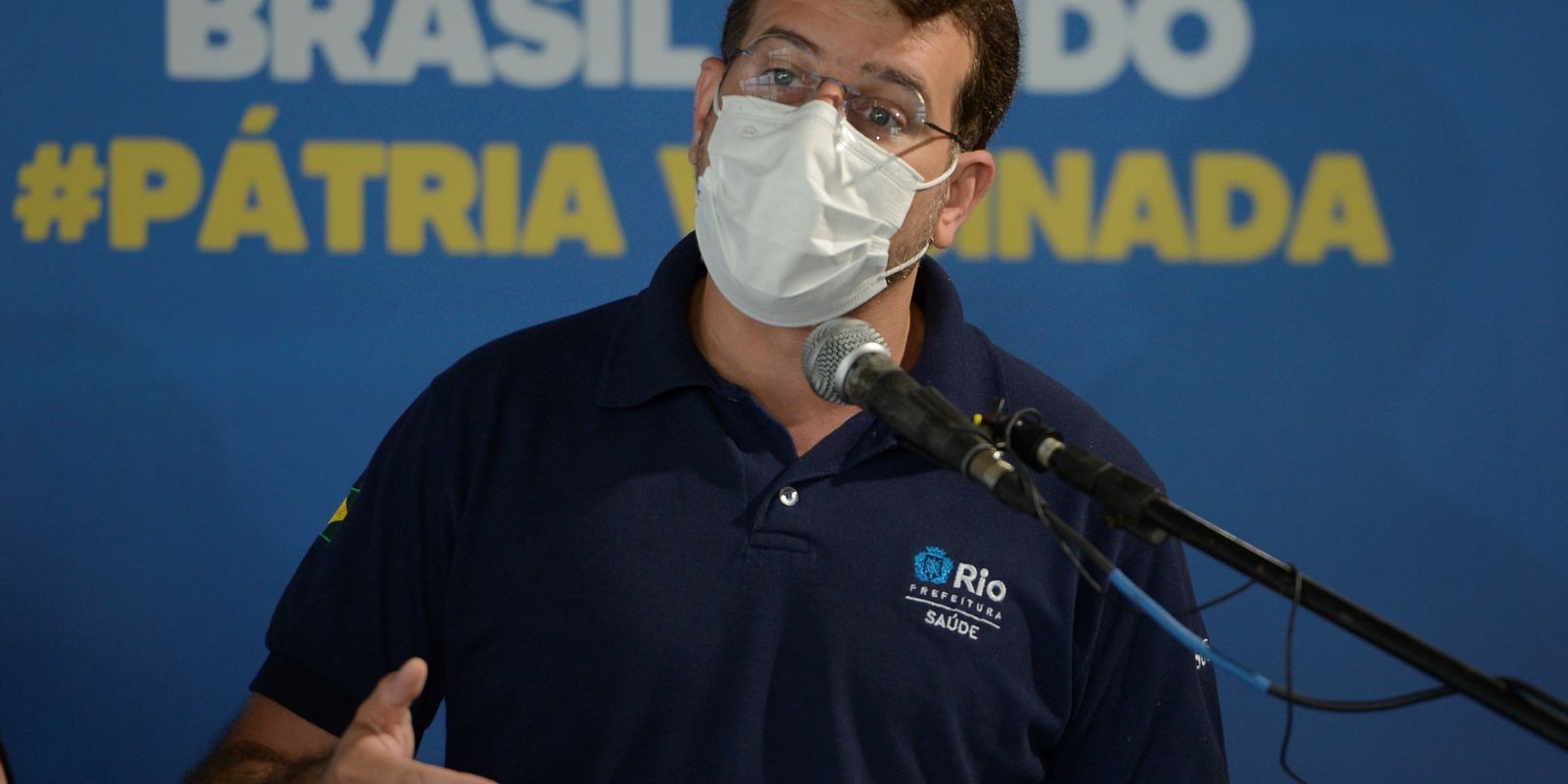 20/11/2021 - O secretário municipal de Saúde do Rio de Janeiro, Daniel Soranz fala durante evento Megavacinação Contra a Covid-19, na Cidade das Artes, no Rio de Janeiro